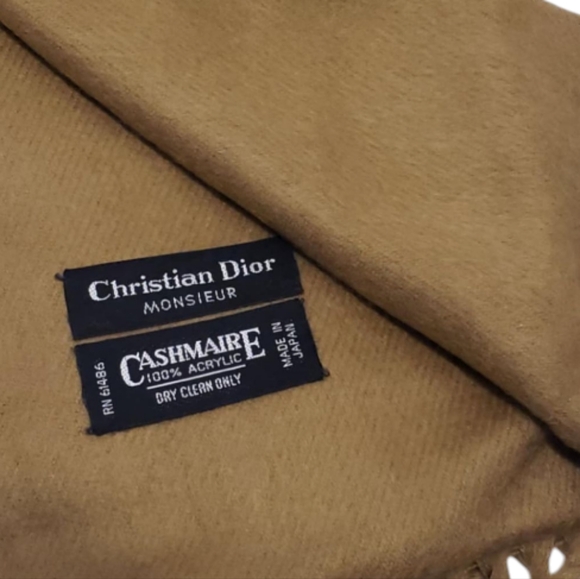 Authentic Christian Dior Monsieur Scarf 100% Cashmere Acrylic - Picture 3 of 9
